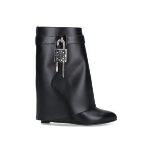 Givenchy Draped Design Black Boots With Pointed Toe And Signature Buckle - NWT